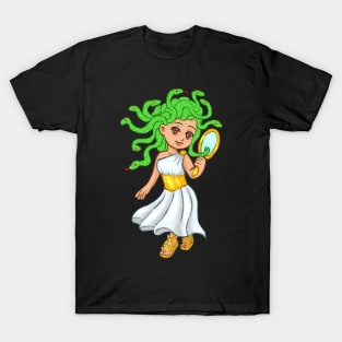 Chibi medusa holding a mirror T-Shirt